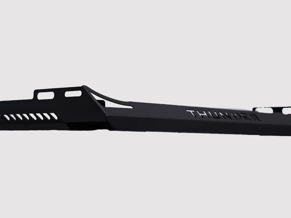 Detalle de soldadura y acabado epoxi de la Thunder Roof Basket